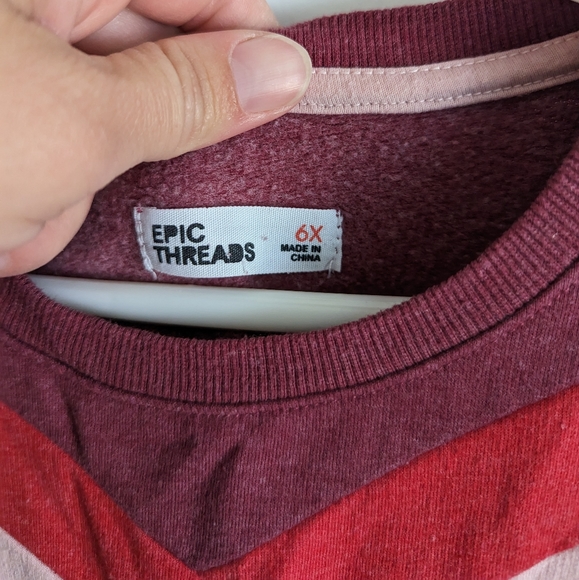 EPIC THREADS girls comfy cozy long sleeve sweatshirt dress size 6 - Picture 2 of 5